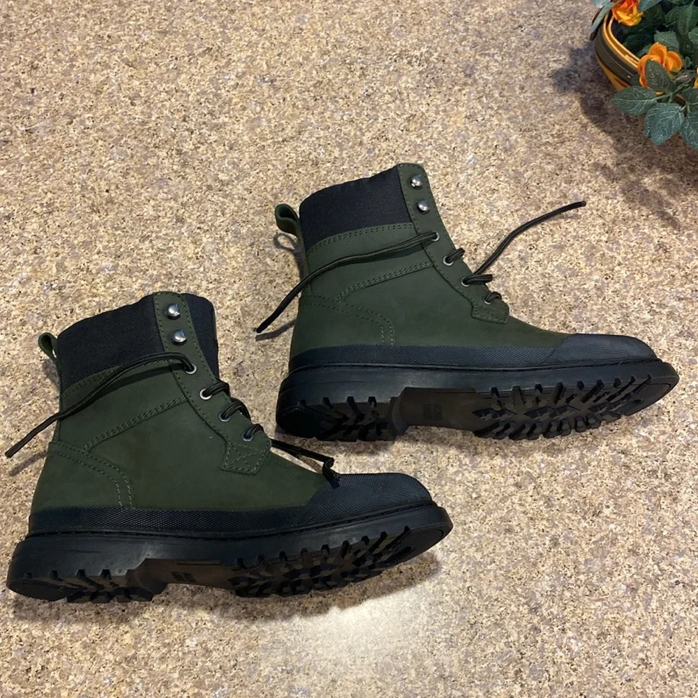 Johnston & Murphy Elemental Cap Boots (Missing Innersoles) 8.5M Work Boot Olive